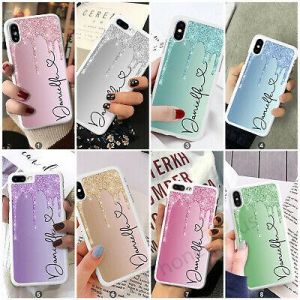 Case For Samsung S20 A21 S10 J4 Plus A40 Personalised Marble Phone Cover 144